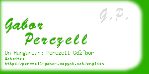 gabor perczell business card